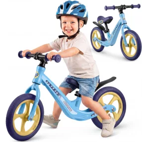   Kétkerekű futóbicikli, Ricokids Funnu, világoskék, magnézium váz, EVA habkerekek 29 cm, állítható ülésmagasság 35-42 cm, gumírozott markolatok ütközőkkel, könnyű (TE760505)