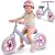 Kétkerekű futóbicikli, Ricokids RK-607, lila, acél váz, EVA habkerekek 29 cm, állítható ülésmagasság 32-42 cm, csúszásmentes markolatok ütközőkkel, könnyű