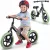 Kétkerekű futóbicikli, Ricokids RK-607, fekete, acél váz, EVA habkerekek 29 cm, állítható ülésmagasság 32-42 cm, csúszásmentes markolatok ütközőkkel, könnyű