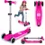 Háromkerekű roller, Ricokids Jelly, rózsaszín, LED világítás a kerekekben és a fellépőben, balanszos irányítás, állítható alumínium kormány, max. 50 kg