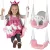 Gyerek hinta, Ricokids, rózsaszín, maci minta, kötélmagasság: 130-160 cm, átalakítható, teherbírás: 30 kg, téglalap alakú