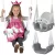 Gyerek hinta, Ricokids, szürke/fehér, elefánt minta, állítható kötélmagasság: 130-160 cm, átalakítható, teherbírás: 30 kg, téglalap alakú