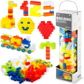   Építőkészlet, Ricokids RK-761 776100, 300 db, többszínű, lekerekített élekkel, tubusos csomagolás, biztonságos