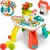 Gyerek játékasztal, Ricokids RK-811, 46 x 46 x 51 cm, zenélő, oktató, levehető tábla, labdapálya, elemes (2x AAA)