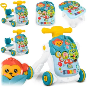   Járássegítő játék, Ricokids, zöld, 4 az 1-ben, 33 × 25 × 19 cm, járássegítő és bébitaxi, levehető oktatópanel zongorával, elemes (3× AA)