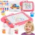 Mágneses rajztábla, Ricokids RK-823, rózsaszín, tangram kirakóval, négy színű rajzfelület, gyorsan törölhető, 3 db mágneses pecsét, ergonomikus rajztoll, asztalka funkció (TE782301)