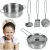 Játékkonyha kiegészítő készlet, Ricokids, konyhai edények és eszközök, 5 db, fém, lábas, fazék, merőkanál, spatula, szűrő