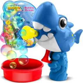   Buborékfújó gép, Ricokids RK-905, cápa forma, 12 x 5,5 x 11 cm, mechanikus, buborékfújó folyadékkal, 3 éves kortól, nem zenélő