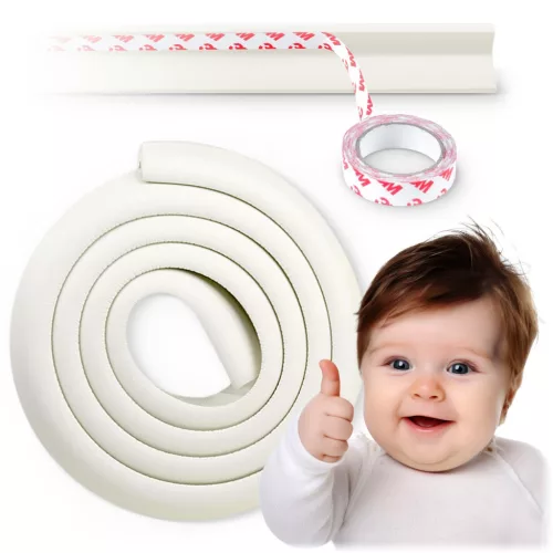 Élvédő habszalag, Ricokids 798700, fehér, bútorélekhez, 200 cm, UV-álló, 3M ragasztóval, puha hab (TE798700)