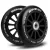 Roller kerék szett, SOKE, fekete, 10 cm, 2 db, ABEC-9 csapágy, 88A keménységű PU, 0,8 cm tengely