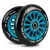 Roller kerék szett, SOKE, kék, 10 cm, 2 db, ABEC-9 csapágy, 88A keménységű PU, 0,8 cm tengely