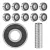 Roller csapágykészlet, SOKE, ABEC-9, 10 db, 2,2 × 0,8 × 0,7 cm, nagy pontosságú, alacsony súrlódású, gyors és tartós
