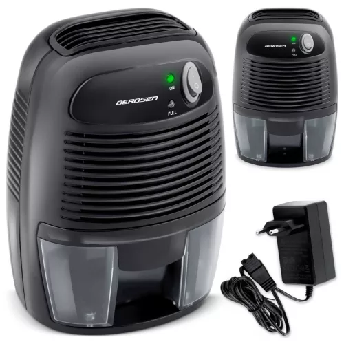 Páramentesítő, Berdsen BR-68B, fekete, 500 ml tartály, ultracsendes 30 dB, Peltier‑technológia, vízszint‑érzékelő, energiatakarékos, 23 W