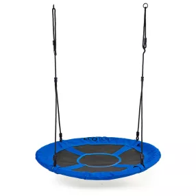   Fészekhinta, ECOTOYS BOC100, kék, átmérő: 100 cm, vízálló, állítható kötélmagasság: 140-190 cm, acél váz, poliészter, teherbírás: 150 kg