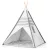 Gyereksátor, ECOTOYS Wigwam 8112, Tipi, 120 x 120 x 160 cm, fa váz, poliészter borítás, beltéri/kültéri, textil padlóval