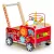 Járássegítő játék, ECOTOYS TL09025, Tűzoltóautó, 46 x 28 x 41,5 cm, fa, többfunkciós, formaválogatóval és 6 db kockával, gyöngylabirintussal
