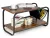 Dohányzóasztal, ModernHome YLT-1502-02P, 86,5 x 40 cm, téglalap alakú, magasság: 46 cm, 2 szintes, fém váz, MDF asztallap, vízlepergető felület