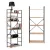 Könyvespolc, ModernHome CWJ6024144LG, 144 x 58,5 x 23,5 cm, vad tölgy, 5 polcos, fém váz, MDF polc, falhoz rögzíthető