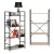 Könyvespolc, ModernHome CWJ6024112LG, 58,5 × 23,5 × 113 cm, vad tölgy, 4 polcos, fém váz, MDF polc, falhoz rögzíthető