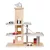 Játék parkolóház, ECOTOYS W04B047B, fa, 3 szintes, 43 x 29,5 x 44 cm, mozgó felvonóval, 4 autóval és helikopterrel