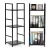 Könyvespolc, ModernHome CWJ302480L, 80 x 29 x 23,5 cm, fekete, 3 polcos, fém váz, MDF polc, falhoz rögzíthető