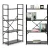 Könyvespolc, ModernHome CWJ6024112LG, 113 x 58,5 x 23,5 cm, fekete, 4 polcos, fém váz, MDF polc, falhoz rögzíthető