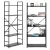 Könyvespolc, ModernHome CWJ6024144LG, 144 x 58,5 x 23,5 cm, fekete, 5 polcos, fém váz, MDF polc, falhoz rögzíthető