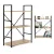 Könyvespolc, ModernHome CWJ602480LG, 80 x 59,5 x 23,5 cm, vad tölgy, 3 polcos, fém váz, MDF polc, falhoz rögzíthető