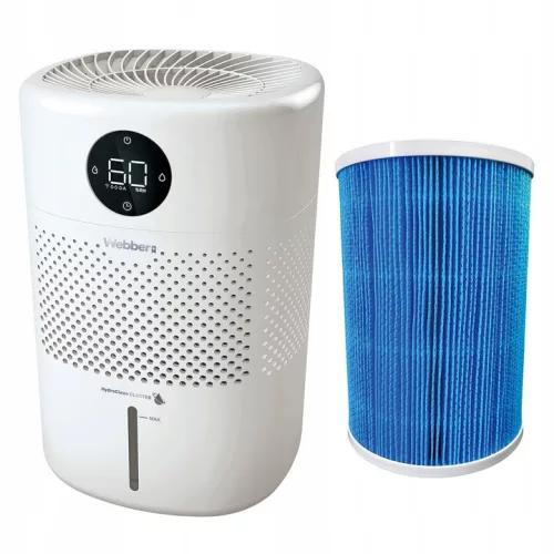 Párásító, Webber HH1002, fehér, 3000 ml tartály, párologtatós, ionizátorral, érintőpaneles, okos vezérlés (Tuya), antibakteriális szűrő, 8 W, 300 ml/h