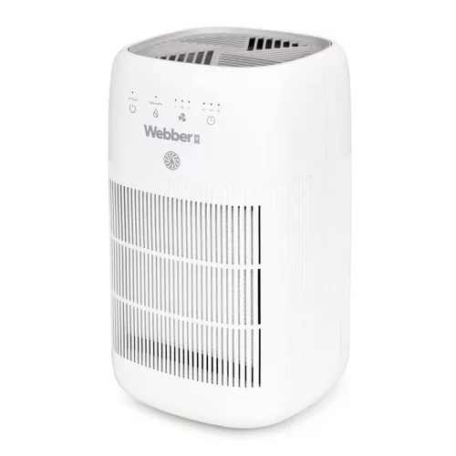 Páramentesítő, Webber DEQ10, fehér, 1000 ml tartály, PureAir technológia, 750 ml/nap páramentesítés, 3 lépcsős HEPA13 szűrés, időzítő