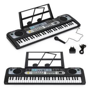   Gyerek szintetizátor, MUSIC PARADISE MQ-6119, 76 x 23 x 19 cm, 61 billentyűs, mikrofonnal, hálózati adapterrel, 10 ritmussal, 6 dallammal, felvétel funkcióval, 3 éves kortól