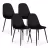 Étkezőszék, ModernHome J933, fekete, 4 db, 85 x 46 x 37 cm, bársony kárpit, acél lábak, háttámla, teherbírás: 120 kg