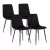 Étkezőszék, ModernHome MC47-1, 4 db, fekete, 90 x 46 x 41 cm, bársony kárpit, acél lábak, háttámla, teherbírás: 120 kg