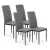 Étkezőszék, ModernHome KJC007, 4 db, szürke, 95 x 41 x 38 cm, szövet kárpit, acél lábak, háttámla, teherbírás: 120 kg