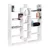 Könyvespolc, ModernHome WYJ-400, fehér, 135,5 x 126,5 x 21 cm, 14 polc, forgatható, laminált forgácslap