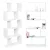 Könyvespolc, ModernHome CH230817-WT, fehér, 175 x 28 x 77 cm, 5 polcos, MDF polc, falhoz rögzíthető, rácsos kialakítás, teherbírás: 7 kg/polc
