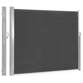   Oldalsó napellenző, MultiGarden AW-011A, antracit, szélesség: 300 cm, magasság: 180 cm, UV-álló, vízálló PE szövet, 180 g/m2, behúzható, automata visszahúzás, acél váz