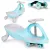 Wiggle autó, ECOTOYS YM-SW-1, kék, 79 x 36 x 38,5 cm, LED-es világító gumírozott kerekek, 360°-ban forgó kormány, beltéri/kültéri, teherbírás: 70 kg, 3 év felett