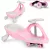 Wiggle autó, ECOTOYS YM-SW-1, rózsaszín, 79 x 36 x 38,5 cm, LED-es világító gumírozott kerekek, 360°-ban forgó kormány, beltéri/kültéri, teherbírás: 70 kg, 3 év felett