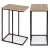 Dohányzóasztal, ModernHome BJ403066BT, 40 x 30 cm, téglalap alakú, magasság: 66 cm, fém váz, MDF asztallap, karcálló felület