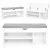Cipőtároló pad, ModernHome WYJ-249, 104 x 49 x 30,5 cm, fehér/szürke, 3 polc, nyitható ülés, 100 kg teherbírás, forgácslap