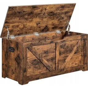   Tárolós pad, LEOBERT 2299-1, 100 x 46 x 40 cm, felnyíló fedél 60°-os nyitásmegállítóval, kényelmes fogantyúkkal