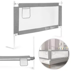   Leesésgátló ágykorlát, ECOTOYS SG-030A-GY, szürke/fehér, 150 x 61-92 cm, acél váz, légáteresztő háló, biztonsági zár, leengedhető, zsebes tároló, állítható magasság