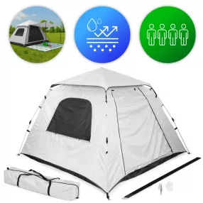   Kemping sátor, MultiGarden CT-006-BG, 240 x 240 x 155 cm, 1500 mm vízállóság, 4 személyes, szúnyoghálós, acél és üvegszálas vázzal, hordtáskával