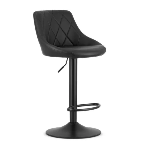 Bárszék, Leobert 3432-1-KAST-AREX66, fekete, 63-83,5 cm ülésmagasság, háttámlás, lábtartóval, fekete talp, teherbírás: 110 kg