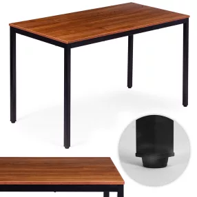   Étkezőasztal, ModernHome NORD-WD-BC, 120 x 60 cm, téglalap alakú, magasság: 73,5 cm, fém lábak, MDF asztallap, fém váz, csúszásgátló talpak, teherbírás: 100 kg