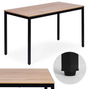   Étkezőasztal, ModernHome NORD-O-BC, 120 x 60 cm, téglalap alakú, magasság: 73,5 cm, fém lábak, MDF asztallap, fém váz, csúszásgátló talpak, teherbírás: 100 kg