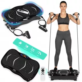   Vibrációs tréner, MOVEPRO GB-CF002S, 180 W, fekete, 120 kg teherbírás, távirányítóval, gumikötelekkel