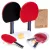 Pingpong készlet, Multistore AL-304, 2 ütő + 3 labda, ergonomikus markolat, csúszásgátló bevonat, műanyag tok, fa és gumi, labdaátmérő 4 cm, kezdőknek és haladóknak