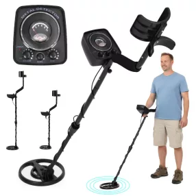   Fémdetektor, Multistore GC-1065, 88-113 cm, 19 cm vízálló keresőfej, analóg kijelző, hangjelzés, 2 beállítás, elemes (1 db 9V - nem tartozék)